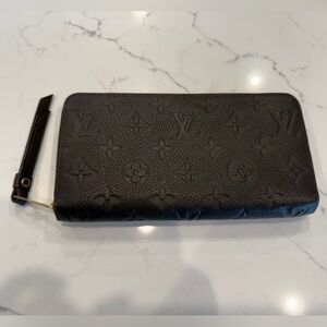 Louis Vuitton Dark Brown Monogram Zipper Wallet